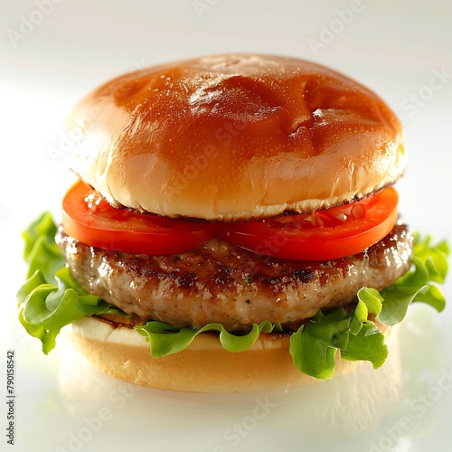 hamburger isolated on white table