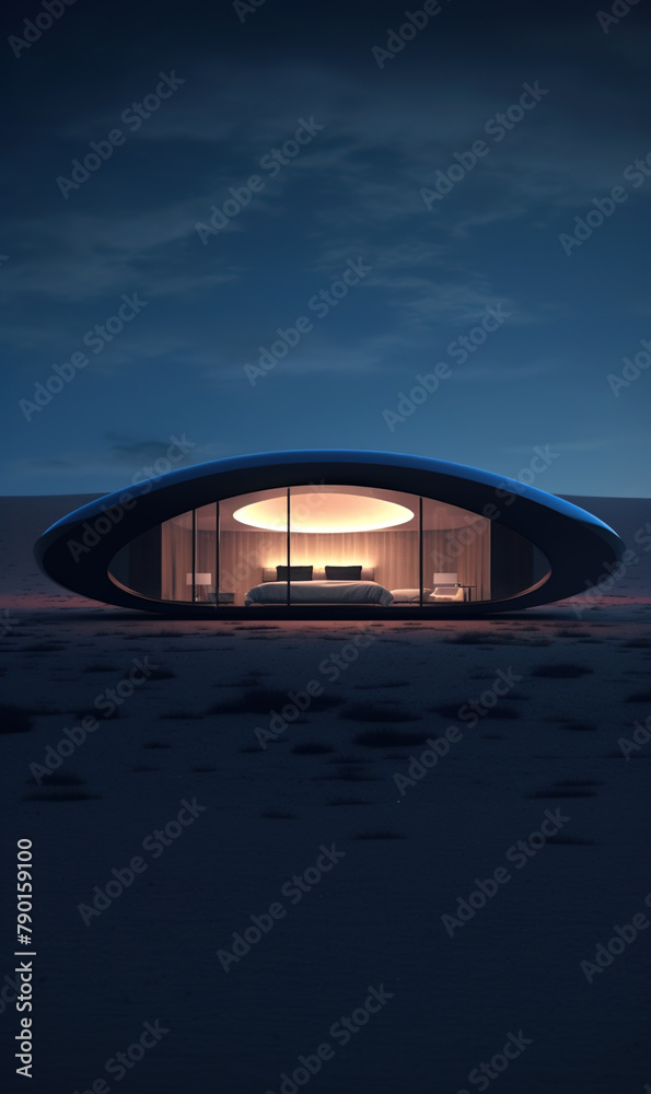 Fototapeta premium AI generated illustration creative hotel