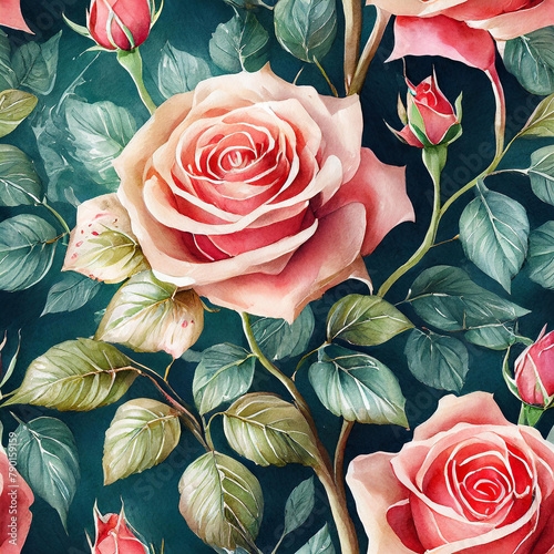 Florals and Botanicals, roses, seamless patterns