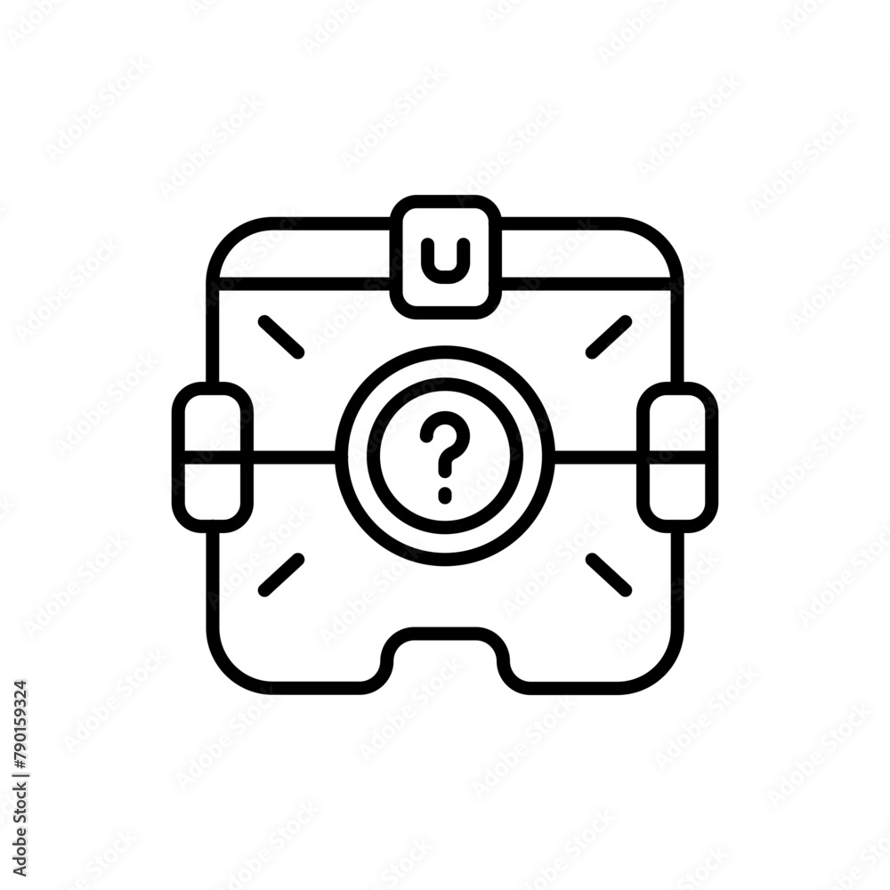 Loot box outline icons, minimalist vector illustration ,simple transparent graphic element .Isolated on white background Loot box outline icons, minimalist vector illustration ,simple transparent graphic element .Isolated on white background