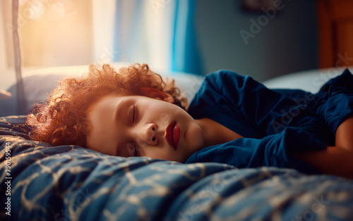 Adorable little boy sleeping.