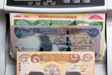 Iraqi Dinar in a counting machine