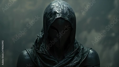 Mysterious Guardian: Veiled Valor in Silence. Concept Fantasy, Guardian, Mysterious, Veiled, Silence photo