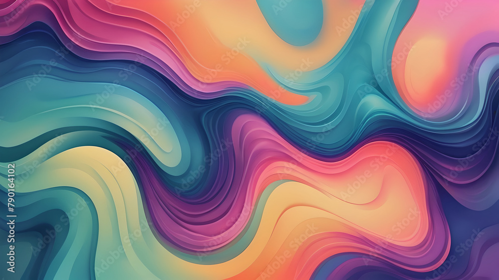 Trendy Fluid Gradient Shape Background. Abstract Watercolor Backdrop. Color Flow Design