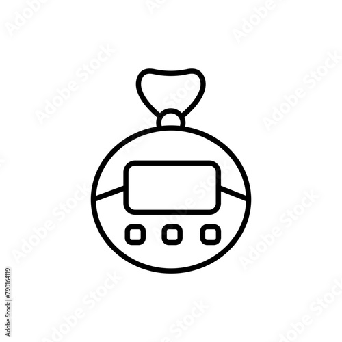 Tamagochi outline icons, minimalist vector illustration ,simple transparent graphic element .Isolated on white background photo