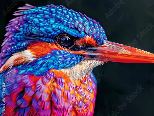 Vibrant Kingfisher Close-Up photo