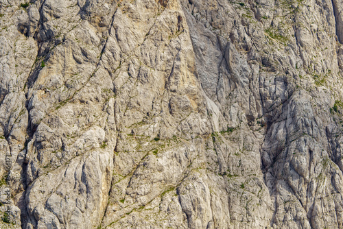 large white rock cliff in mountain region of Slovakia