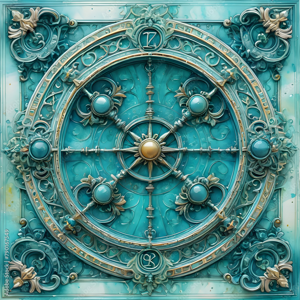 Zodiac symbols with intricate details and ornate patterns. The essence, interwoven with a delicate thread, is Aries, Taurus, Gemini, Cancer, Leo, Virgo, Libra, Scorpio,Sagittarius, Capricorn, Aquariu