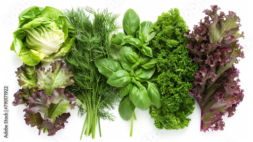 Healthy  natural  dietary food rich in vitamins. Herbs and vegetables on a light background.