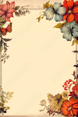Vintage flowers frame © nahed