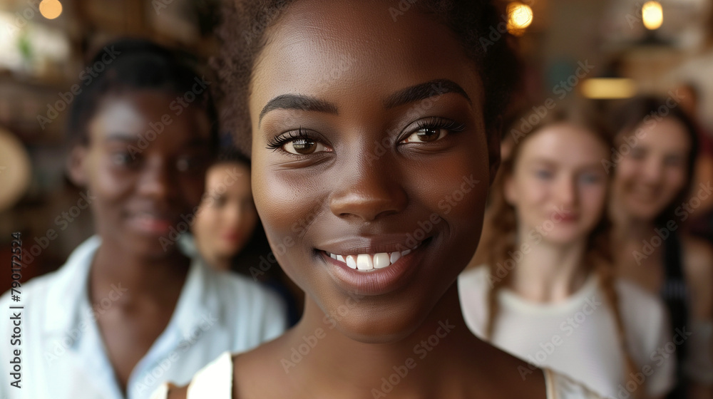 Obraz premium Black Woman's Radiant Smile