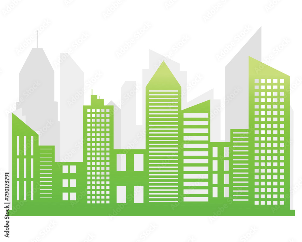 eco city green eco concept. Ecology concept,the world is in the energy saving light bulb green,vector illustration. green eco city