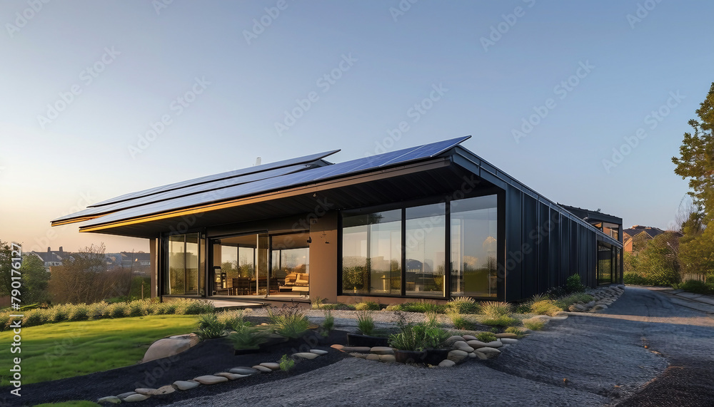 contemporary build of solar energy , with a  phitovoltaic