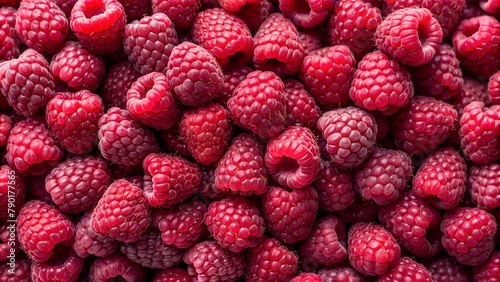 colorful background of fresh raspberries. view from above