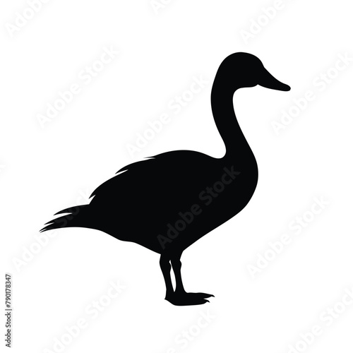 silhouette of a goose