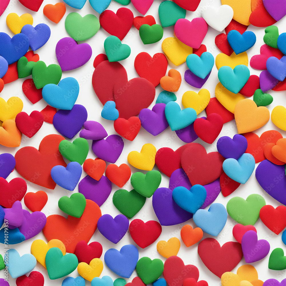 Colourful Hearts 