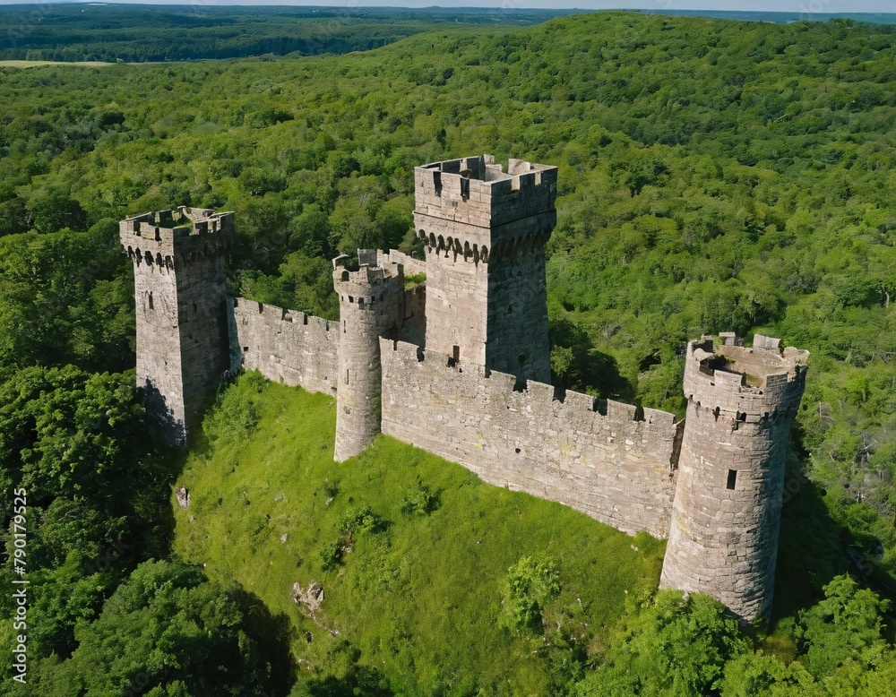 medieval castle in the mountains