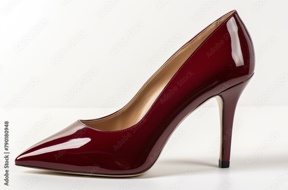 Burgundy high heel shoe Burgundy high heel shoe