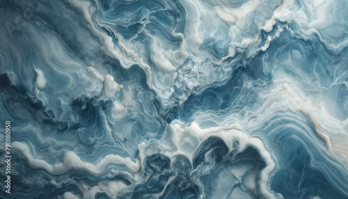 青色の大理石の模様のテクスチャー素材 photo