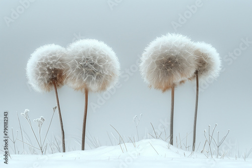 dandelion seeds in the wind