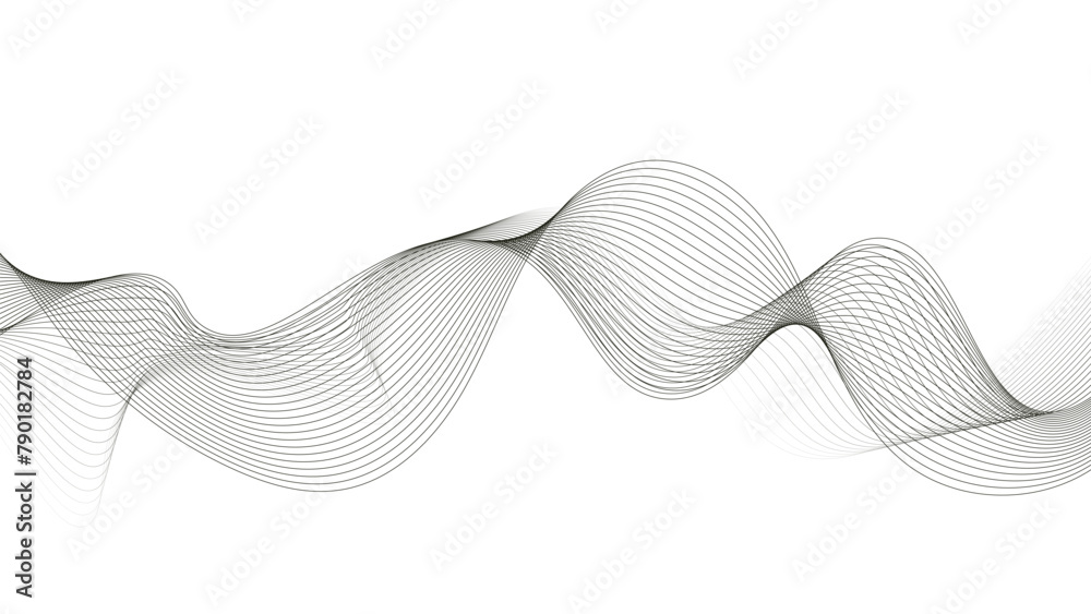 Abstract background with waves. Smooth wave modern stream transparent background. Wave line for banner, template, wallpaper Abstract background with waves. Smooth wave modern stream transparent background. Wave line for banner, template, wallpaper