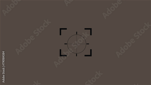 Abstract camera target icon simple camera icon black.