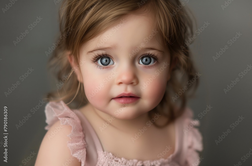 Toddler girl with blue eyes Toddler girl with blue eyes