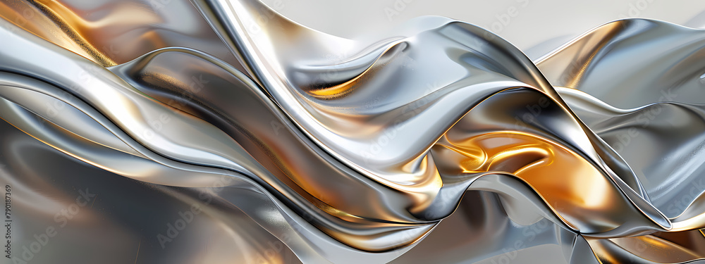Elegance in Abstract: Metallic Fusion Elegance in Abstract: Metallic Fusion