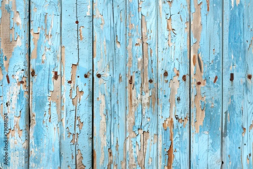 Weathered Blue Wooden Texture © KumCup