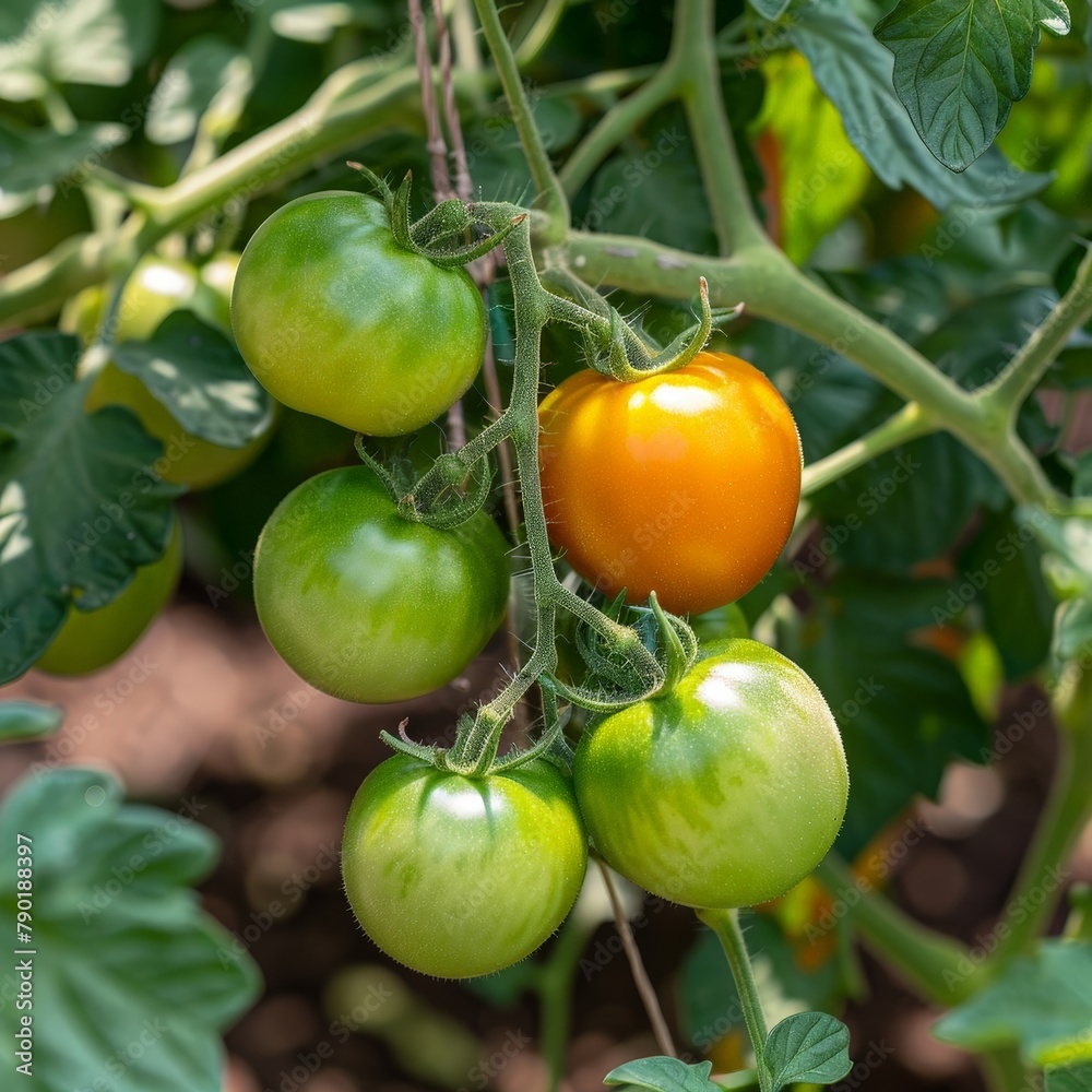 a close up of a tomato plant