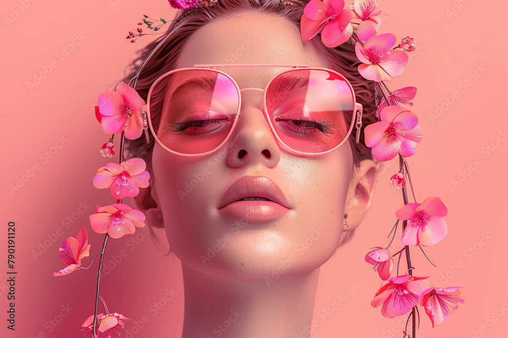 Obraz premium lifestyle background 3d model portrait