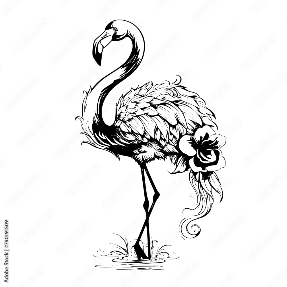 Fototapeta premium Illustration of flamingo