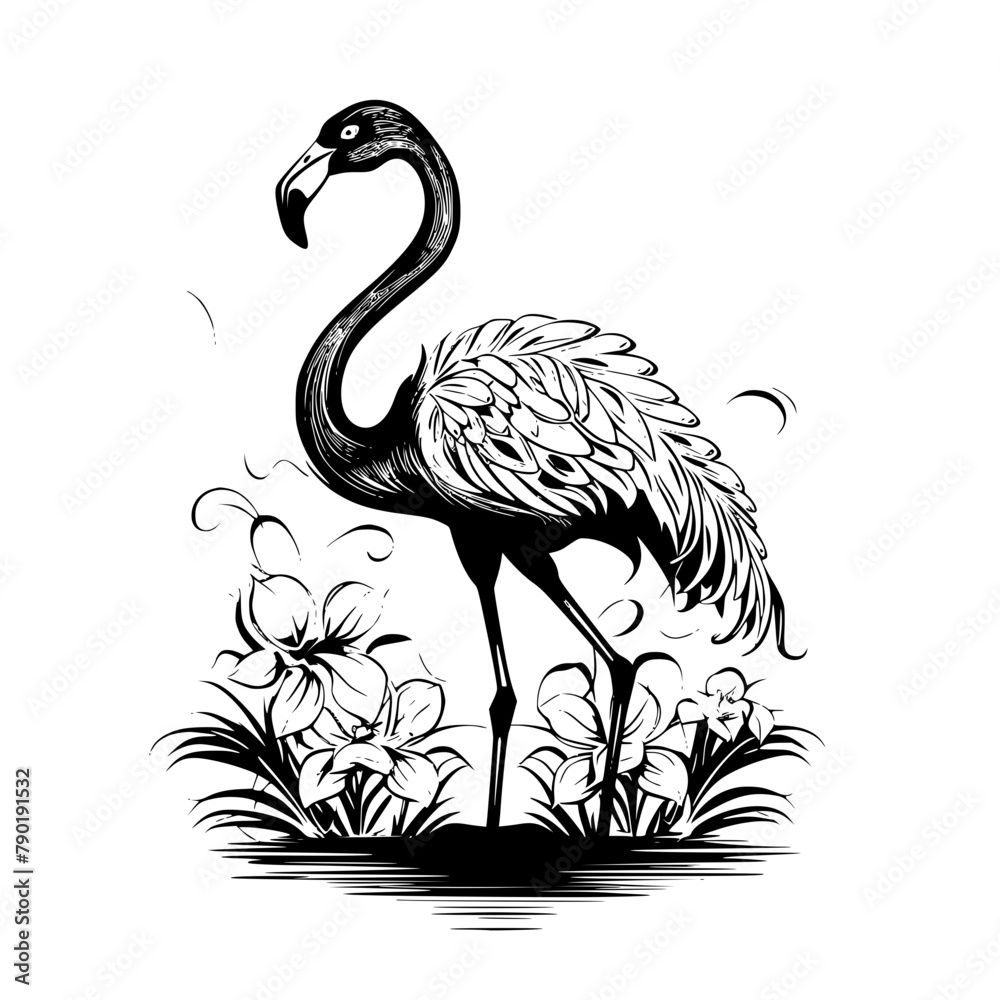 Fototapeta premium Illustration of flamingo