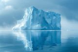 Massive iceberg drifting in ocean natural wallpaper background