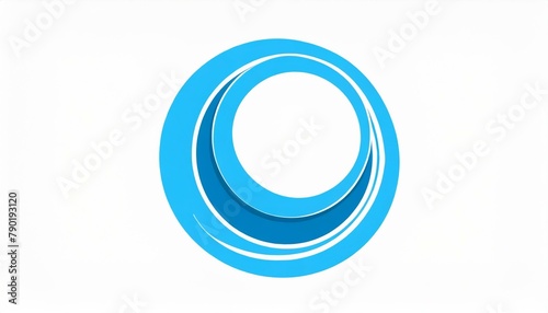 logo rond en spiralebleu en ia