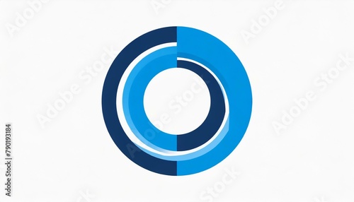 logo bleu avec des nuances de couleurs, en ia