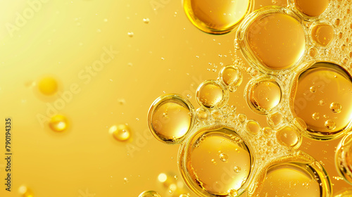 oil bubbles on a yellow background,