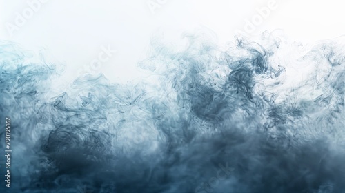 An abstract image of swirling smoke on white background with a dreamy vibe. © Beautiful