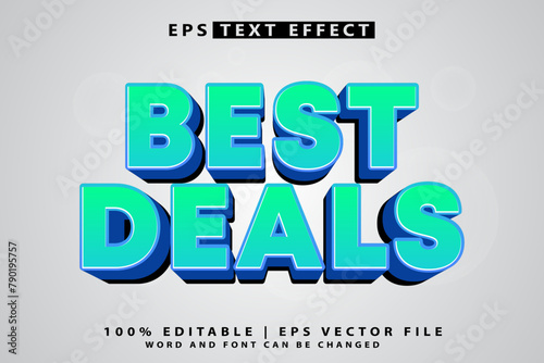 bast deals 3d editable text effect style