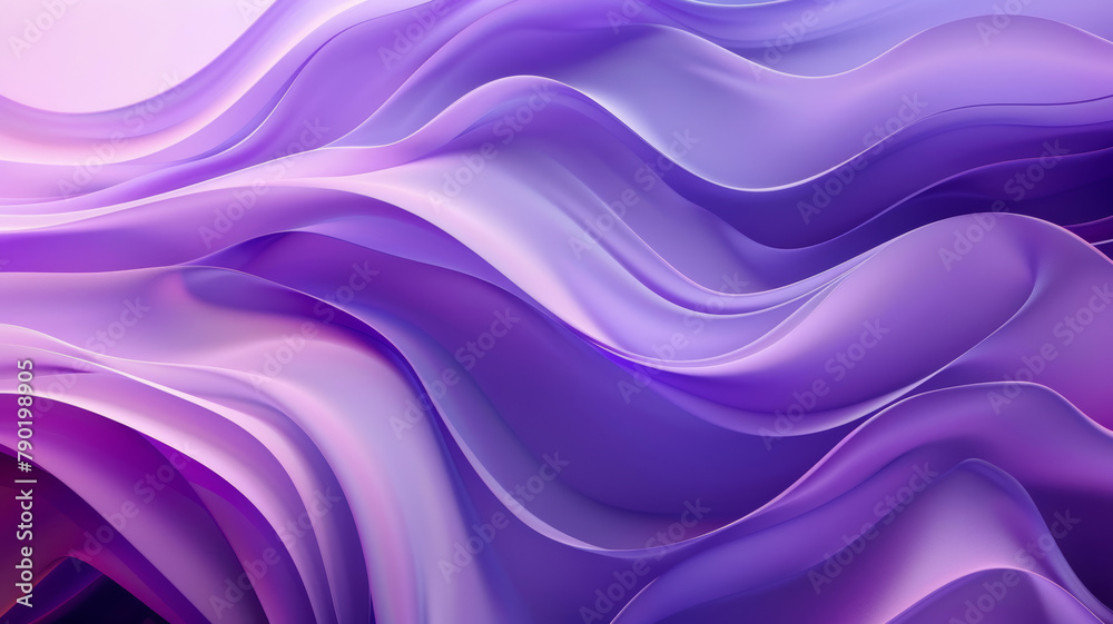 Obraz premium Vibrant Purple Waves, Abstract Background