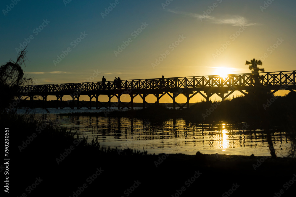 Quinta do Lago Bridge in Ria de Formosa natural park in Faro, Algarve