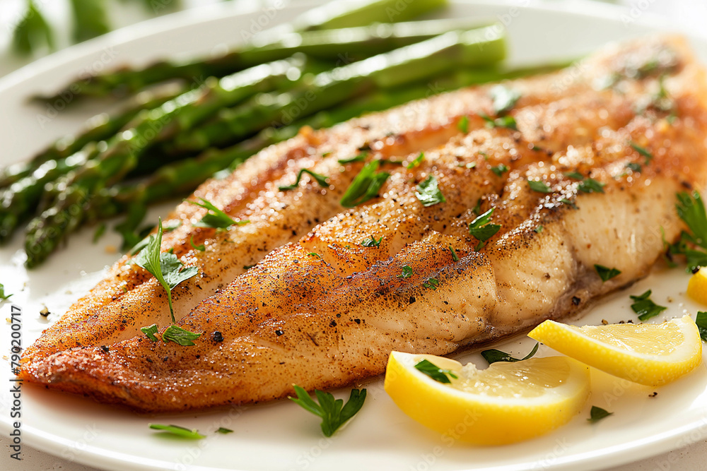 tasty and healthy baked fish with asparagus and lemon, ketogenic fitness food with a lot of unsaturated fats, omega 3 tasty and healthy baked fish with asparagus and lemon, ketogenic fitness food with a lot of unsaturated fats, omega 3