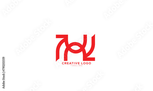 NU UN Abstract initial monogram letter alphabet logo design