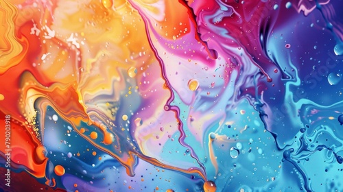 paint art abstract, liquid, flower, wave background