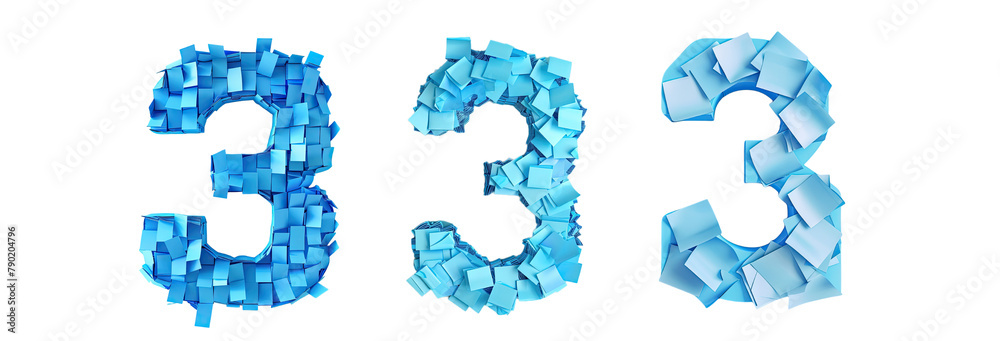 Pack of a alphabet number 3 Letter on Transparent Background - Ai Generated Pack of a alphabet number 3 Letter on Transparent Background - Ai Generated