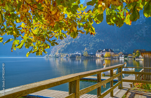 Halstatt , an alpine village on the lake