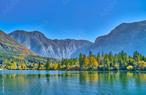 Halstatt , an alpine village on the lake