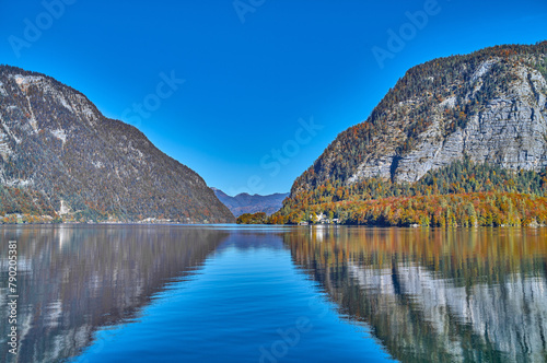 Halstatt , an alpine village on the lake
