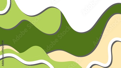 abstract green white background with shadow waves