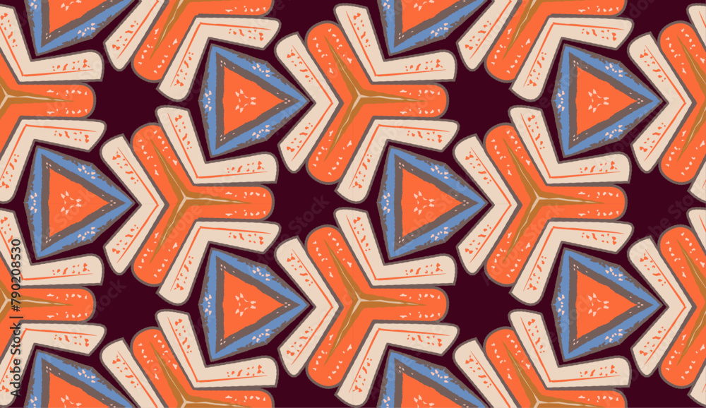 seamless pattern of funky rough colorful geometric shapes seamless pattern of funky rough colorful geometric shapes